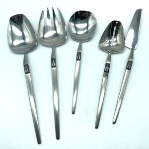 Arthur‎ SALM Mid Century Stainless Steel Japan Serving Set 5 Pc ASFI Satin